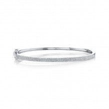 Shy Creation 14k White Gold Bangle Bracelet - SC55002255ZS