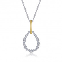 Lafonn Open Pear-shaped Pendant Necklace - P0245CLT20