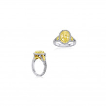 Roman & Jules 18k Two Tone Gold Yellow and White Diamond Ring - KR5185WY-18K