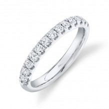 Shy Creation 14k White Gold Diamond Eternity Band - SC22004431EZ5.5