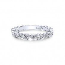 Gabriel & Co. 14k White Gold Diamond Stackable Ladies' Ring