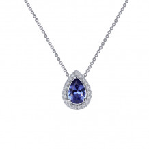 Lafonn Pear-Shaped Halo Necklace - N0102CTP18