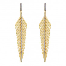 Lafonn Mixed-Color Feather Drop Earrings - E0459CLT00