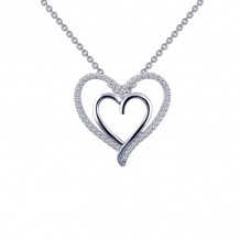 Lafonn Double-Heart Pendant Necklace - P0150CLP18