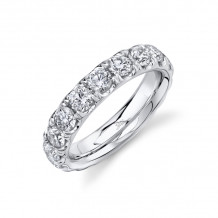 Shy Creation 14k White Gold Diamond Eternity Band - SC55020364EZ5.5