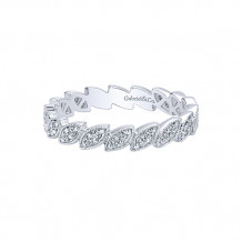 Gabriel & Co. 14k White Gold Diamond Stackable Ladies' Ring