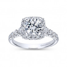 Gabriel & Co. 14k White Gold Contemporary Halo Engagement Ring - ER10909W44JJ