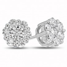 Louis Creations 14k White Gold Stud Earrings - ERL1188K-200