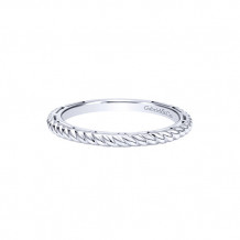 Gabriel & Co. 14k White Gold Twisted Rope Stackable Ring