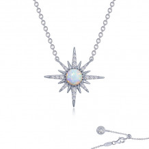 Lafonn Platinum Sunburst Necklace - N0248OPP20