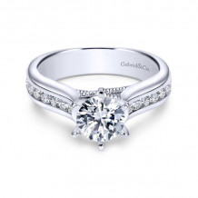 Gabriel & Co. 14k White Gold Contemporary Straight Engagement Ring - ER4185W44JJ