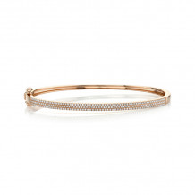 Shy Creation 14k Rose Gold Bangle Bracelet - SC55002257ZS