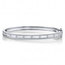 Shy Creation 14k White Gold Bangle Bracelet - SC55004169ZS