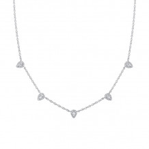 Shy Creation 14k White Gold Diamond Necklace - SC55019899