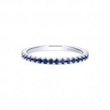 Gabriel & Co. 14k White Gold Blue Sapphire Stackable Ring