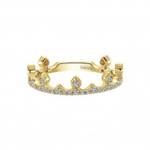 Gabriel & Co. 14k Yellow Gold Diamond Stackable Ladies' Ring