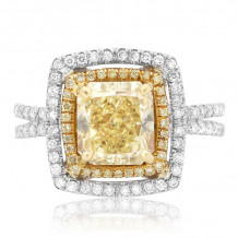 Roman & Jules Two Tone 18k Gold Diamond Ring - GR2379WY-18K