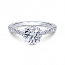 Gabriel & Co. 14k White Gold Contemporary Straight Engagement Ring - ER14403R4W44JJ