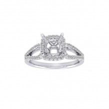 Roman & Jules 14k White Gold Split Shank Engagement Ring - KR1683W