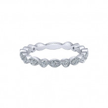 Gabriel & Co. 14k White Gold Diamond Stackable Ladies' Ring