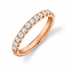 Shy Creation 14k Rose Gold Diamond Eternity Band - SC22004433EZ4.5