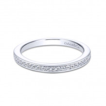 Gabriel & Co. 14k White Gold Contemporary Eternity Wedding Band - WB13857R4W44JJ