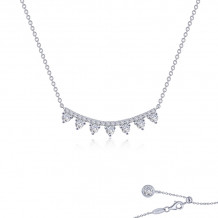 Lafonn Platinum Curved Bar Necklace - N0249CLP20
