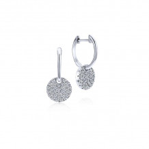Gabriel & Co. 14k White Gold Lusso Diamond Drop Earrings - EG12654W45JJ