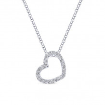 Gabriel & Co. 14k White Gold Eternal Love Diamond Heart Necklace - NK2239W45JJ