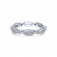 Gabriel & Co. 14k White Gold Diamond Stackable Ladies' Ring