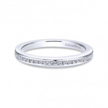 Gabriel & Co. 14k White Gold Contemporary Anniversary Wedding Band - WB12318R3W44JJ