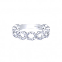 Gabriel & Co. 14k White Gold Diamond Stackable Ladies' Ring