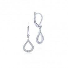 Gabriel & Co. 14k White Gold Lusso Diamond Drop Earrings - EG12201W45JJ