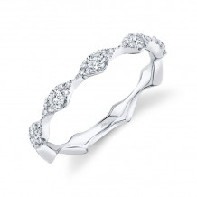 Shy Creation 14k White Gold Diamond Womens Band - SC55005596