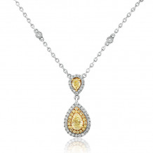 Roman & Jules Two Tone 18k Gold Diamond Necklace - FN249WY-18K