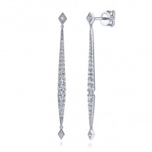 Gabriel & Co. 14k White Gold Kaslique Diamond Drop Earrings - EG13632W45JJ