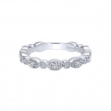Gabriel & Co. 14k White Gold Diamond Stackable Ladies' Ring