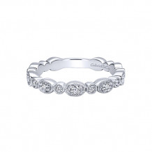 Gabriel & Co. 14k White Gold Diamond Stackable Ladies' Ring