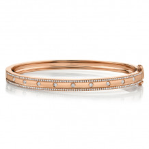 Shy Creation 14k Rose Gold Bangle Bracelet - SC55004171ZS