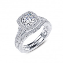 Lafonn Cushion-Cut Halo Wedding Set - R0324CLP05