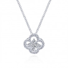 Gabriel & Co. 14k White Gold Lusso Diamond Necklace - NK3118W45JJ