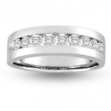 Louis Creations 14k White Gold Diamond Wedding Band - CR376-030