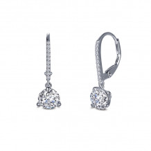 Lafonn Leverback Solitaire Drop Earrings - E0394CLP00