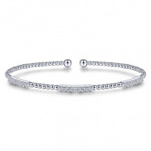 Gabriel & Co. 14k White Gold Bujukan Diamond Bangle Bracelet - BG4217-65W45JJ