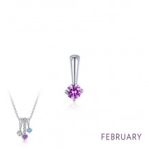 Lafonn February Birthstone Love Pendant - BP005AMP00