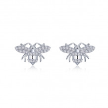 Lafonn Platinum Busy Bee Stud Earrings - E0539CLP00