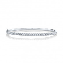 Shy Creation 14k White Gold Bangle Bracelet - SC22005521ZS