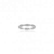 Roman & Jules 14k White Gold Twist Wedding Band - KR2381W