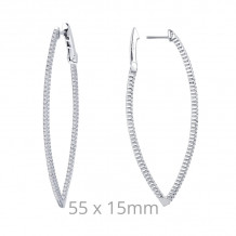 Lafonn Marquise Hoop Earrings - E3001CLP00