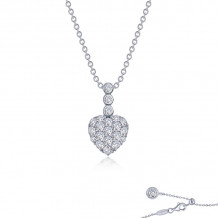 Lafonn Platinum Heart Necklace - 9N124CLP20